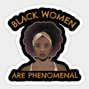 Black women are phenomenal, Black Woman, African American, Black History Sticker